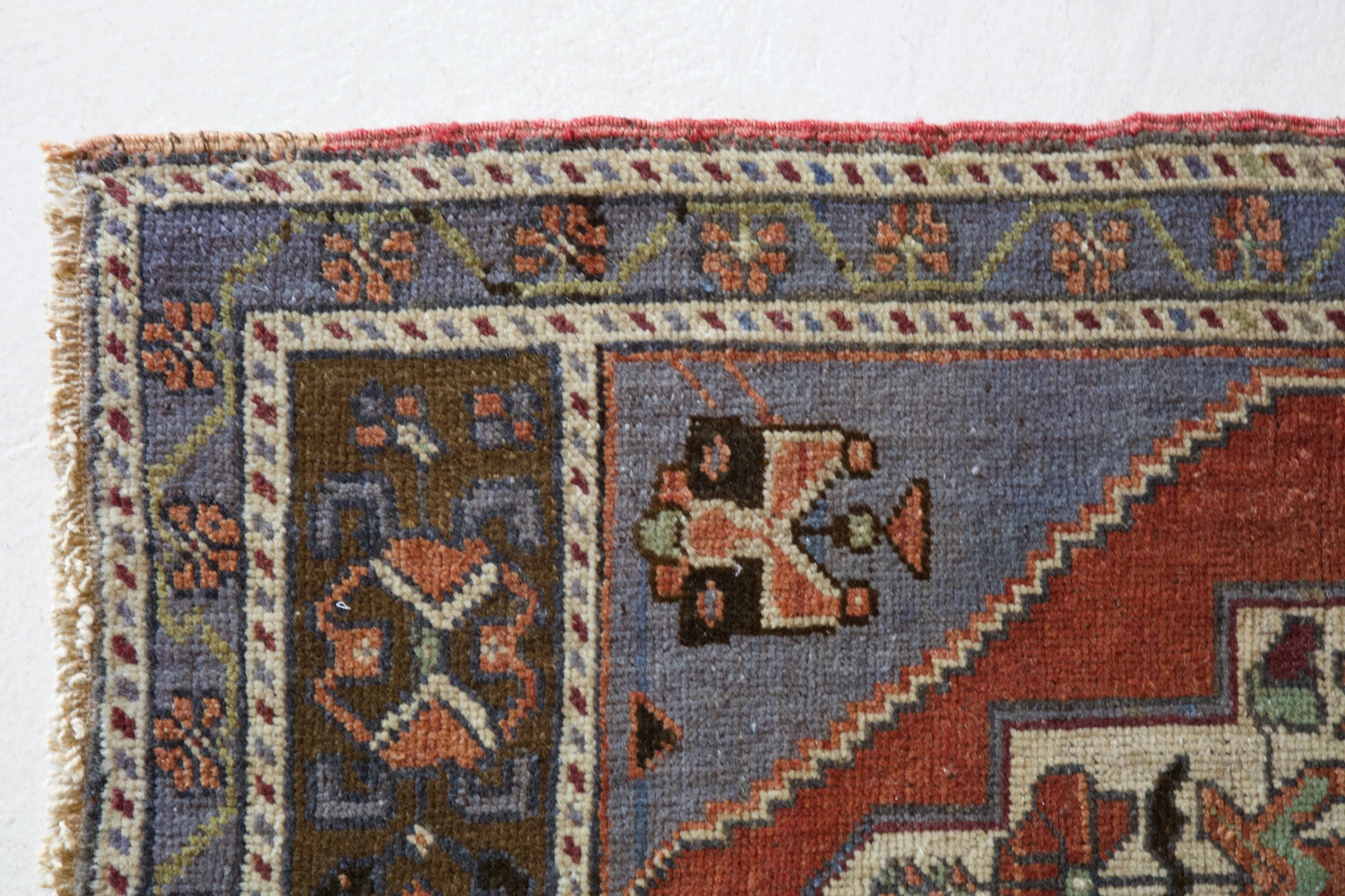 Vintage Mini Turkish Rug 22"x42"