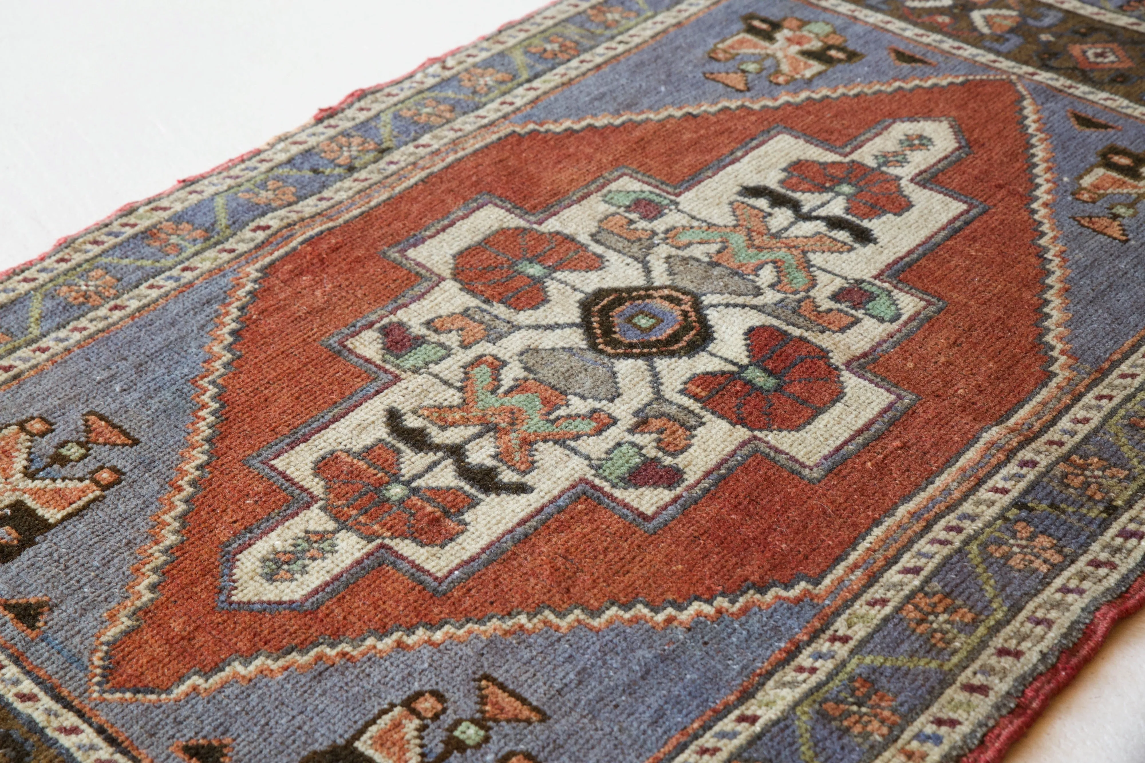 Vintage Mini Turkish Rug 22"x42"