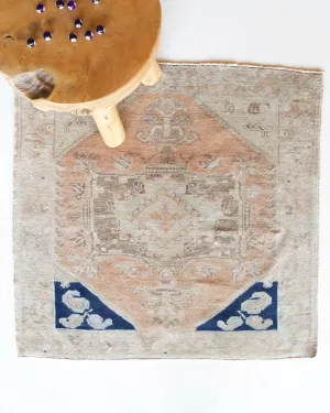 Vintage Mini Turkish Rug 34"x36"