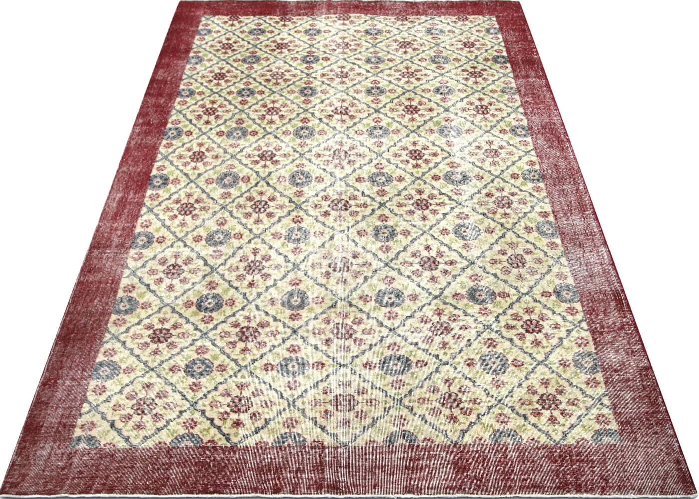 Vintage Turkish Mid-Century-Modern Rug - 6'10" x 10'2"