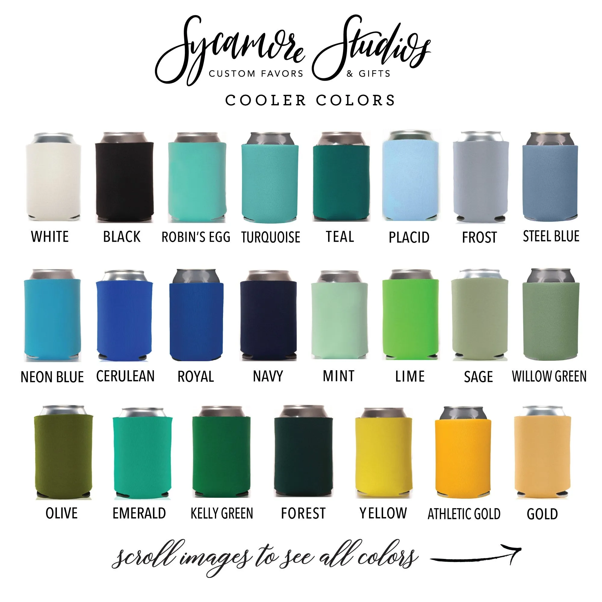 Wedding Can Cooler #226R - Custom Venue Illustration