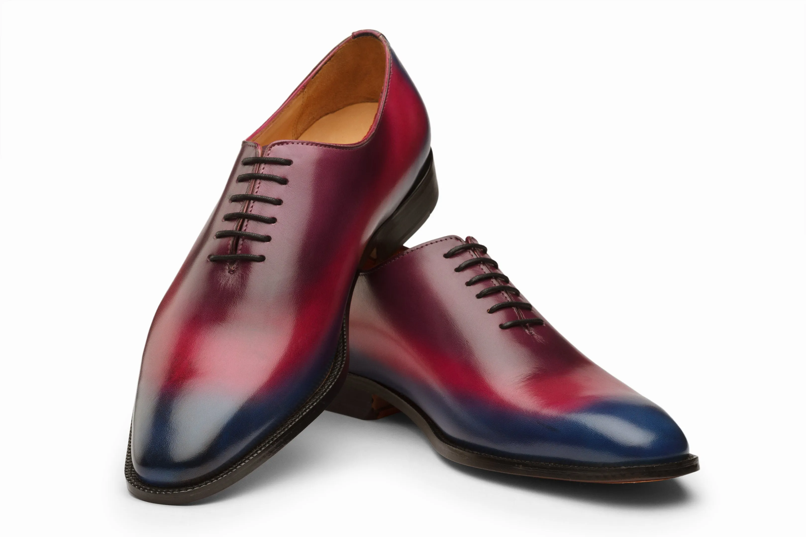 Wholecut Oxford - Blue/Pink/Purple Patina Finish
