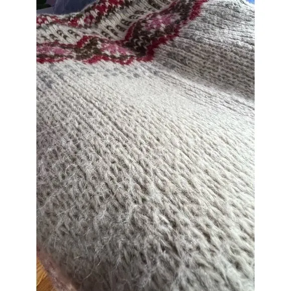 Wooden Ships Asymmetric Dolman Sleeve Sweater Mohair Wool Nordic Cozy Small