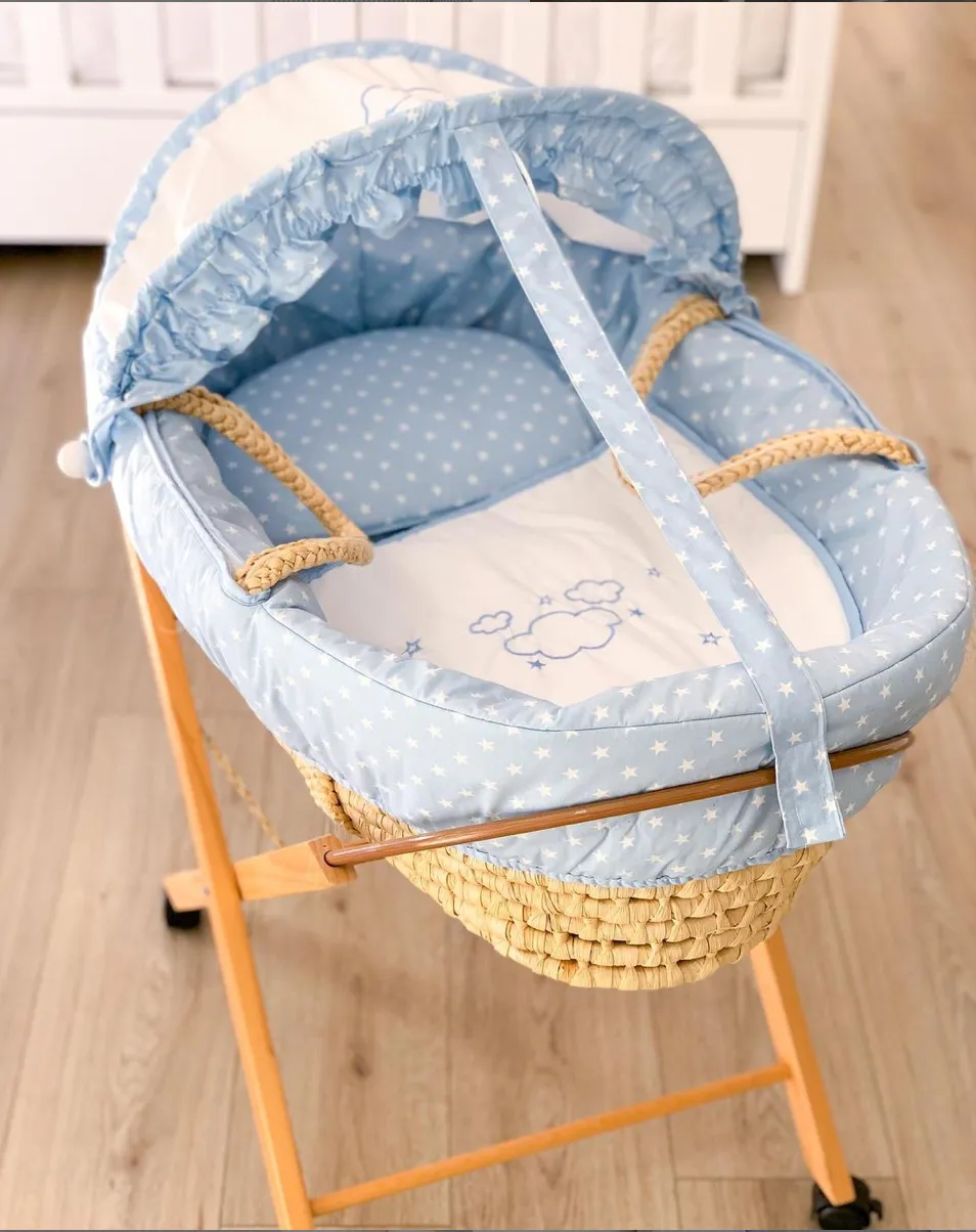 Woven basket with stand