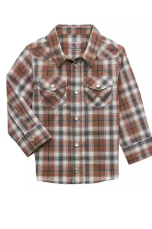 Wrangler Baby Boy Brown Woven Shirt