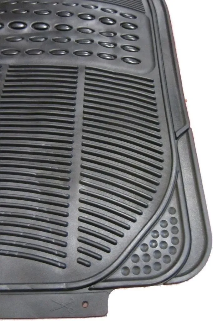 XtremeAuto® Universal Fit All Rubber 4 Piece Car Mats Set